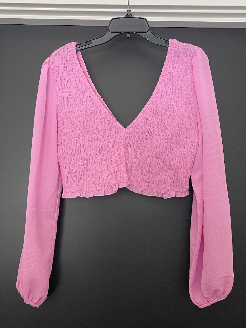 "Blue Blush" Pink Crop Top